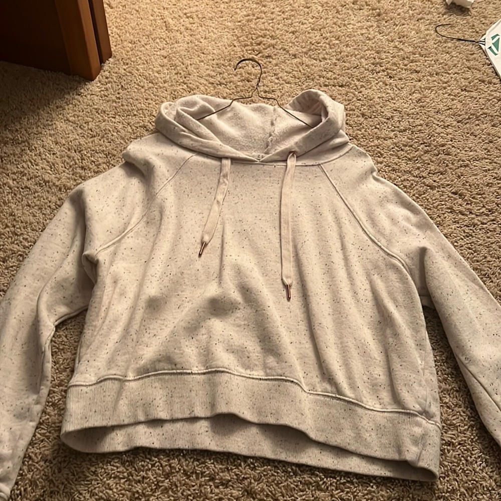 cream speckled (black) sweatshirt